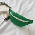 thumbnail image 3 of Riñonera de lona para niños, riñonera para niñas en el pecho, riñonera cruzada (verde), 3 of 5