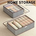 thumbnail image 6 of Underwear Organizer, Drawer Storage Bin, 3-in-1 Clothes and Socks Organizer with Reinforced Steel Frame, Durable Linen Fabric Storage Box for Home Use, Foldable and Space Saving, 6 of 9