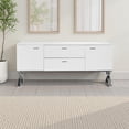 thumbnail image 7 of Rix Sideboard Buffet Console, 2 Door, X Chrome Legs, White 69 Inch, 7 of 7