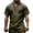 Army Green, variant on Medieval Viking T-Shirt for Men Ethnic Printed Summer Boho Short Tee Retro V Neck Cotton Linen Beach Hippie Shirt