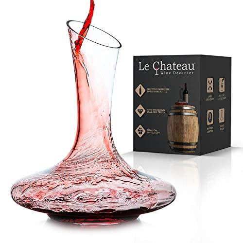 Le Chateau Wine Decanter - Hand Blown Lead Free Crystal - 750ml 