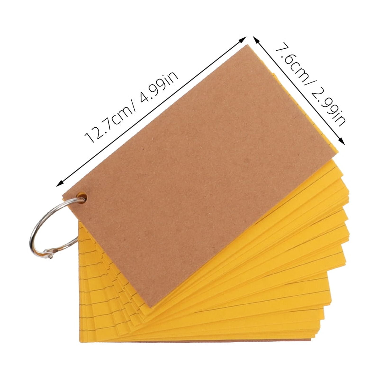 Worgeous 10pcs Paper Cover Study Flashcards Double-Sided Lined Diy Flashcards For Work Students And Meetings Portable Index Cards