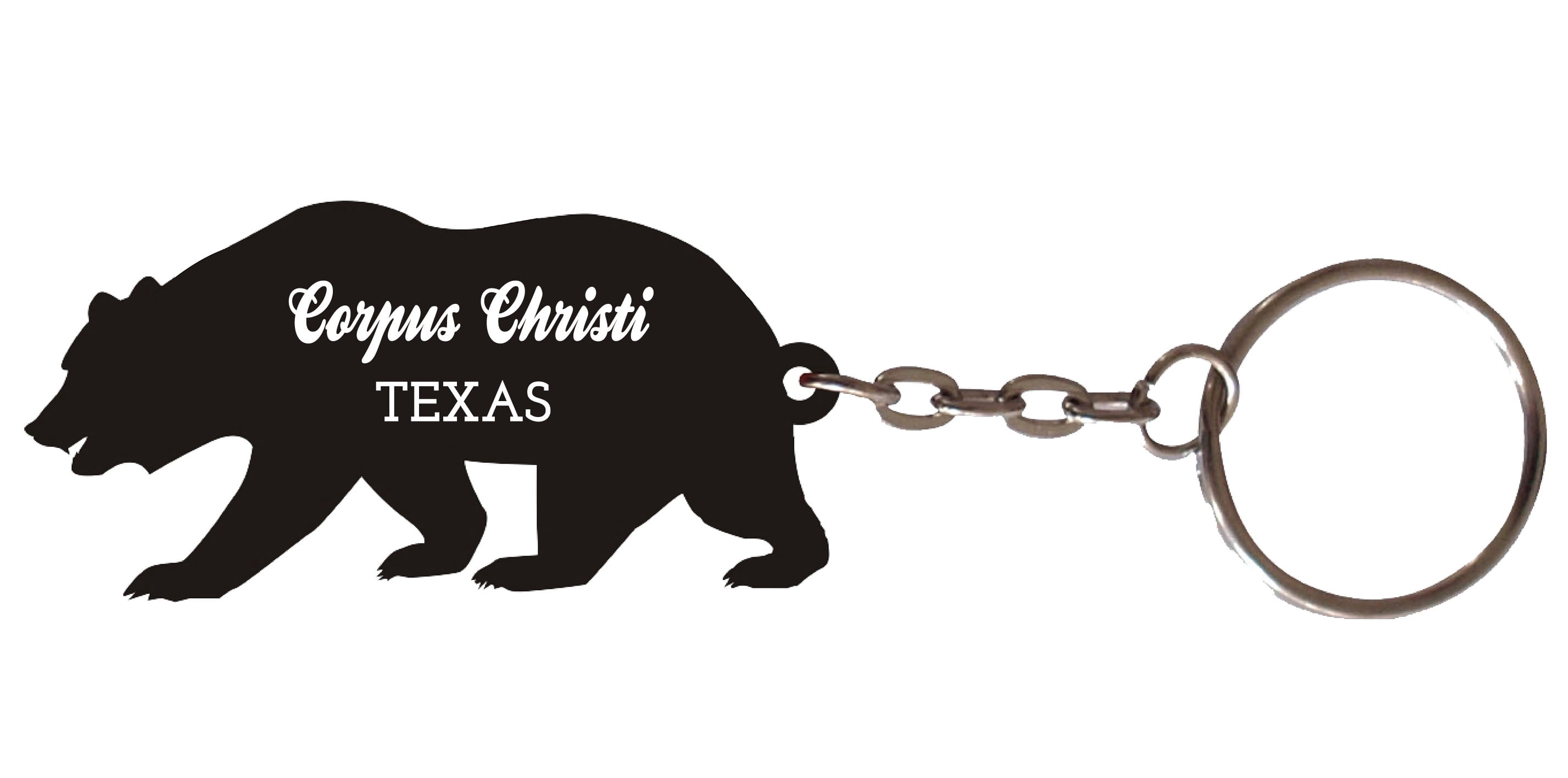 Corpus Christi Texas Souvenir Metal Bear Keychain - Walmart.com