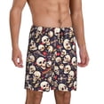 thumbnail image 2 of Sikiie Guitar Skull record Mens Pajama Shorts, Lightweight Lounge Pant with Pockets Soft Sleep Pj Shorts for Men, 2 of 6