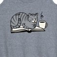 thumbnail image 3 of Instant Message - Cat On Book - Women's Racerback Tank Top, 3 of 6
