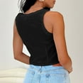 thumbnail image 4 of V Neck Basic Waistcoat Casual Style Women Simple Office Work Suit (Black S), 4 of 6