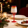 thumbnail image 5 of OCCOA Colorful Painted Christmas Wine Glass Festive Stemware Gift Boxed Art Goblet for Party Home Table Decor Gift Xmas Present, A, 5 of 6