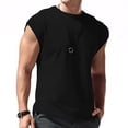 thumbnail image 3 of Men's Vest Casual Sleeveless Beach Retro Summer Solid Color Round Neck Sleeveless Vest3XL, 3 of 4