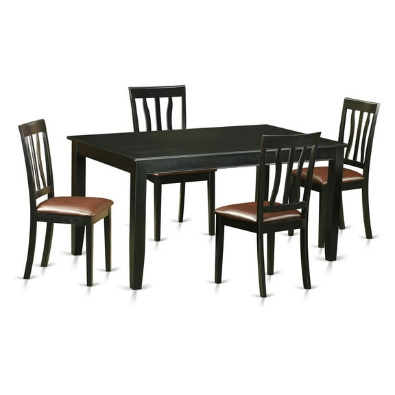East West Furniture Dudley 5 Piece Rectangular Dining Table Set
