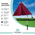 thumbnail image 2 of Sombrilla Para Jardín Sky Green Exterior Plegable 3mts Con Inclinacion Rojo, 2 of 8