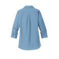 thumbnail image 4 of Port Authority Ladies 3/4-Sleeve Carefree Poplin Shirt Lw102 - Carolina Blue - XS, 4 of 4