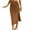 Khaki, variant on IROINNID Women's Split Knitted Slim Fashion Pleated Lace Up Hip Ankle Empire Waist Long Solid Color Skirt