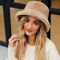 thumbnail image 6 of ZSQDM Fuzzy Bucket Hat for Women Faux Superficial Knowledge Bucket Hat Fluffy Warm Soft Winter Fisherman Cap Furry Sun Hat beanie for Women Witch Hat Bucket Hats Tattoo Ink Caps, 6 of 9