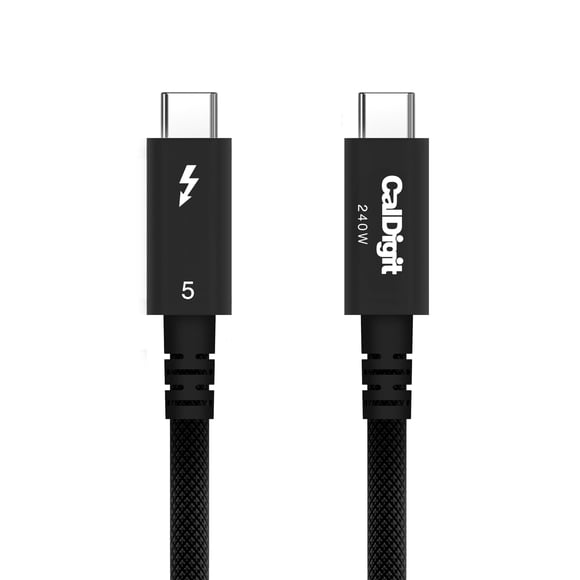 CalDigit Thunderbolt 5 Pro Braided Cable - 120Gbps 240W Power Delivery, Compatible with Thunderbolt 3, 4, USB4 Type C, MacBook Pro, iMac, iPhone 16 M