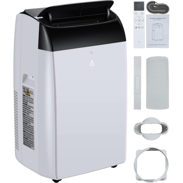 Ourlova Portable Air Conditioners14000 BTU Air Conditioner Portable For Room Up To 750 SqFt 3-in-1 AC Unit With LED Function Display Dehumidifier Fan Complete Window Mount Exhaust Kit for Home