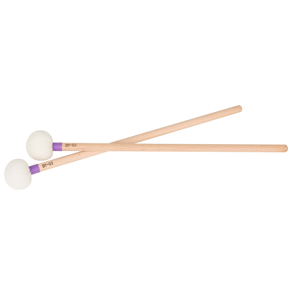 FONDOTIN Drum Mallets Soft Wear-Resistant 2Pcs 15.4x2.4x2.4in