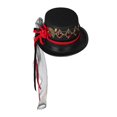thumbnail image 4 of Steampunk para mujer , accesorios de disfraz, con lazo, sombrero gótico, Fedora para adulto para la cabeza 58-59cm Yinane Sombrero de copa Steampunk, 4 of 8