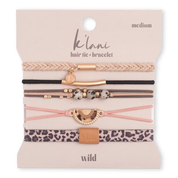 K'lani Wild Pulseras para mujer - Pulseras elásticas y lazos para el cabello bohemios - Lindos lazos para el cabello para mujeres y accesorios para lazos para el cabello - Pulseras elegantes estilo bo