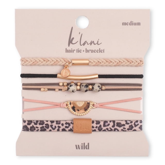 K'lani Wild Pulseras para mujer - Pulseras elásticas y lazos para el cabello bohemios - Lindos lazos para el cabello para mujeres y accesorios para lazos para el cabello - Pulseras elegantes estilo bo