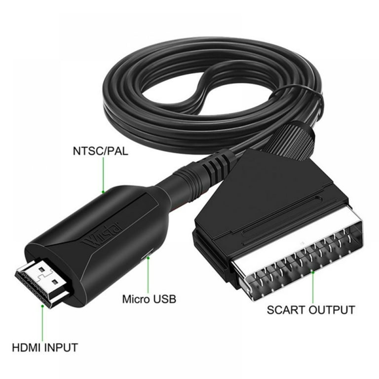 3.28 Ft DMI-compatible to Cable,HDMI-compatible to scart Converter, SCART Adapter Cable,Digital Vídeo Converter - Walmart.com
