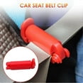 thumbnail image 4 of 2-Pack Car Seat Belt Clip Non-Slip Clip Belt Clip (Red), 4 of 4