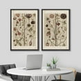 thumbnail image 3 of IDEA4WALL Framed Canvas Print Wall Art Set Wildflower Floral Botanical Fine Art Multicolor Flowers Pattern Vintage Art Farmhouse/Country Wall Decor for Living Room, Bedroom, Office - 24"x36"x2 Black, 3 of 5
