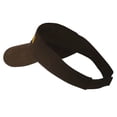 thumbnail image 3 of Captain Embroidered Strap Back Visor - Brown OSFM, 3 of 5