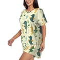 thumbnail image 2 of Kdxio Seahorse Print Pajamas Sets for Women Short-Sleeved Pjs with Lounge Shorts Two Piece Sleepwear S-4XL, 2 of 8