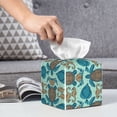thumbnail image 6 of Lsque Turtles And Seahorses Printed Tissue Box Cover Holder, Facial Paper Organizer Dispenser,Square with Bottom Belt, PVC Leather Decorative Organizer, 6 of 8
