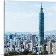 ARTCANVAS Taipei Taiwan Skyline Square Canvas Art Print - Size 36" x 36" 0.75" Deep