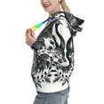 thumbnail image 2 of Kdxio Artistic Black White Peacocks Print Womens Oversized Hoodies Sweatshirts Hooded Pullover Tops Sweaters Casual-XX-Large, 2 of 7