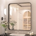 thumbnail image 1 of TETOTE 32 x 36 Inch Black Mirror for Bathroom,Vanity Mirror, Modern Rectangle Round Corner Matte Framed Mirror (Horizontal/Vertical), 1 of 8
