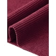 thumbnail image 5 of INSPIRE CHIC Corduroy Maxi Skirt for Women's Elastic High Waist Pockets Casual A Line Skirt L Burgundy, 5 of 6