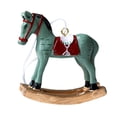 thumbnail image 1 of Figuritas de caballos colgantes de Navidad Adorno de caballo blanco mecedora de resina Decoraciones llamativas para crear un ambiente festivo, 1 of 7