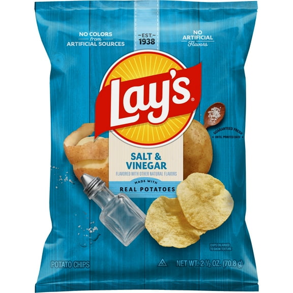 Lay's Potato Chips Salt & Vinegar Flavored 2.5 oz Bag