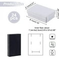 thumbnail image 2 of 24 cajas de joyería de cartón texturizado blanco, 8,1 x 5 cm (3,2 x 2 pulgadas), caja de regalo de cartón con esponja negra en el interior., 2 of 9