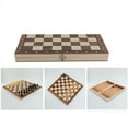 thumbnail image 4 of Folding Storage Wooden Chess Board Set for Draughts Adults Family, 4 of 8
