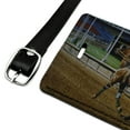 thumbnail image 2 of Harness Racing Track Horse Racer Rectangle Leather Luggage Card Suitcase Carry-On ID Tag, 2 of 8