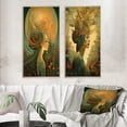 thumbnail image 1 of Designart "Déesse de Rêverie Rétro en Couleurs Rêveuses" Femme à la Mode Ensemble d'Art Mural Encadré de 2 - Ensemble de Cadres Muraux Bleu Charmant pour Décoration Intérieure, 1 of 6
