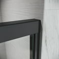 thumbnail image 4 of 56"-60"W x 58"H Sliding Glass Tub Door Matte Black Semi Frameless Double Bathtub Door, Certified Thick Clear Clear Tempered Glass, 304 Stainless Steel Handles., 4 of 6