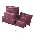 thumbnail image 2 of Kearding Manténgase libre de estrés durante el viaje con el juego de organizador de maletas de equipaje, 6 juegos de cubos de embalaje Almacenamiento y organización del hogar Vino rojo, 2 of 6