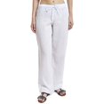 thumbnail image 2 of J & Ce Pantalon de Plage et de Pyjama en Gaze de Coton pour Femmes (Blanc, Grand), 2 of 4