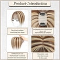 thumbnail image 2 of Hair Toppers HVVZOY, cabello humano real con flequillo francés, P4/27, 2 of 6