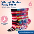thumbnail image 2 of Debra Weitzner Fuzzy Socks for Women Non-Slip Warm and Cozy Winter, Fleece Plush Slipper - 5 Pairs, 2 of 7