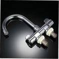 thumbnail image 3 of Foldable Rotating 2-Handle RV Kitchen Faucet - Deck/Wall Mounted Hot & Cold Water Mixer Tap for Motorhome & Travel Trailer_Perfect Gift, 3 of 5