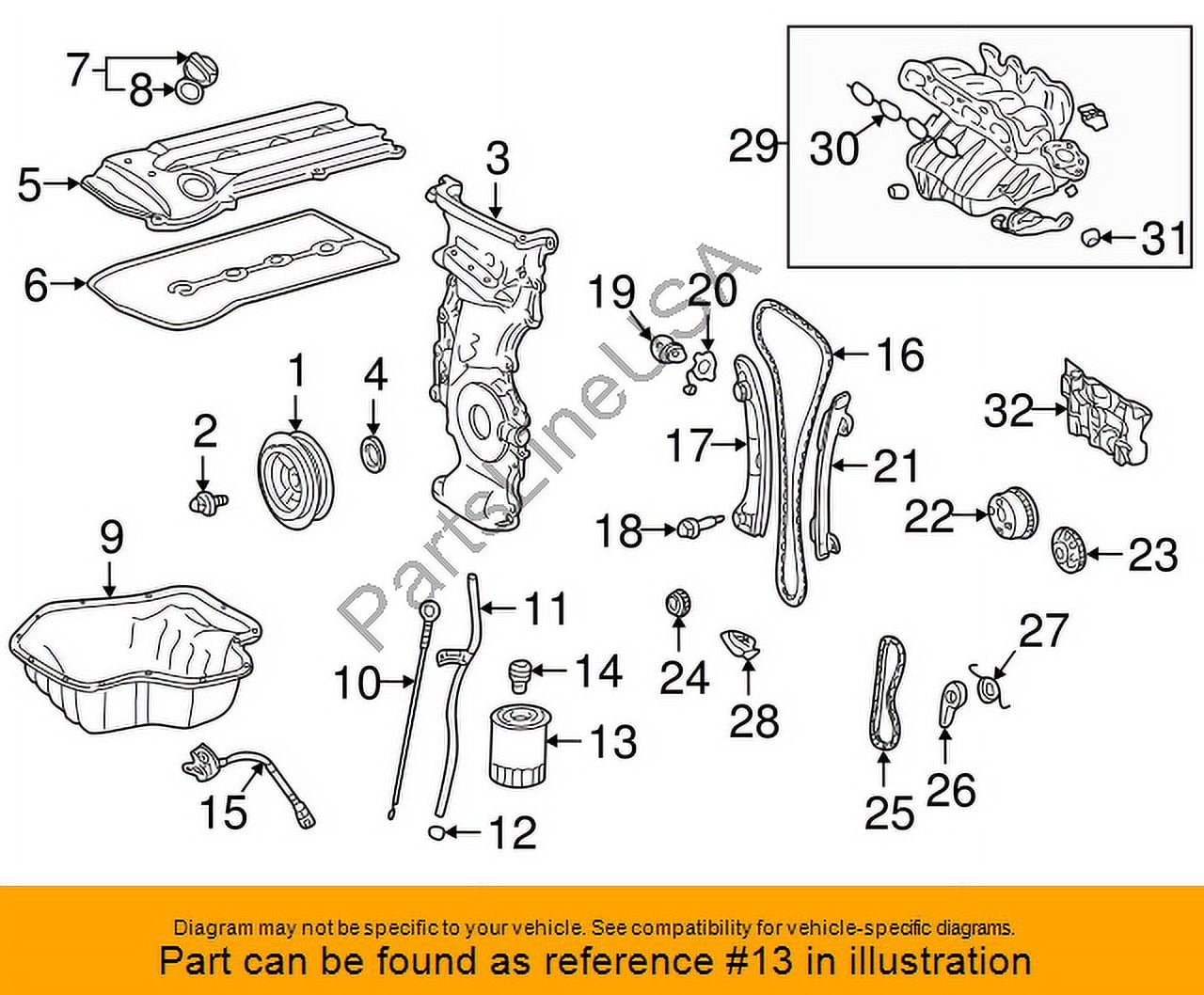 Pack of 10 Genuine Toyota Lexus Element Kit Oil Fil Replacement Engine Filter 90915-YZZF1