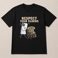 thumbnail image 3 of Respect Your Elders Graphic Tee - Funny Tech Evolution Phone Humor Unisex Cotton T-Shirt, Short Sleeve, 3 of 9