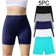 thumbnail image 2 of ShomPort Girls 5-Pack Bike Shorts Elastic Waisted Yoga Dance Athletic Cotton Short Tights Under Dress Shorts, 2 of 9