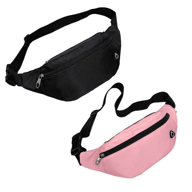 2 paquetes de riñoneras para hombres y mujeres, riñonera deportiva impermeable para viajes, senderismo, correr, manos libres