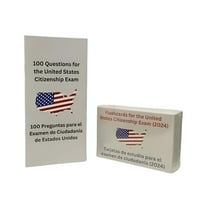 CCOCC U.S Citizenship Flash Cards 2025-English/Spanish Naturalization Study Guide with 100 Us Civics Questions&Answers Us Civics Test Flash Cards Combo Set Bilingual Flashcards